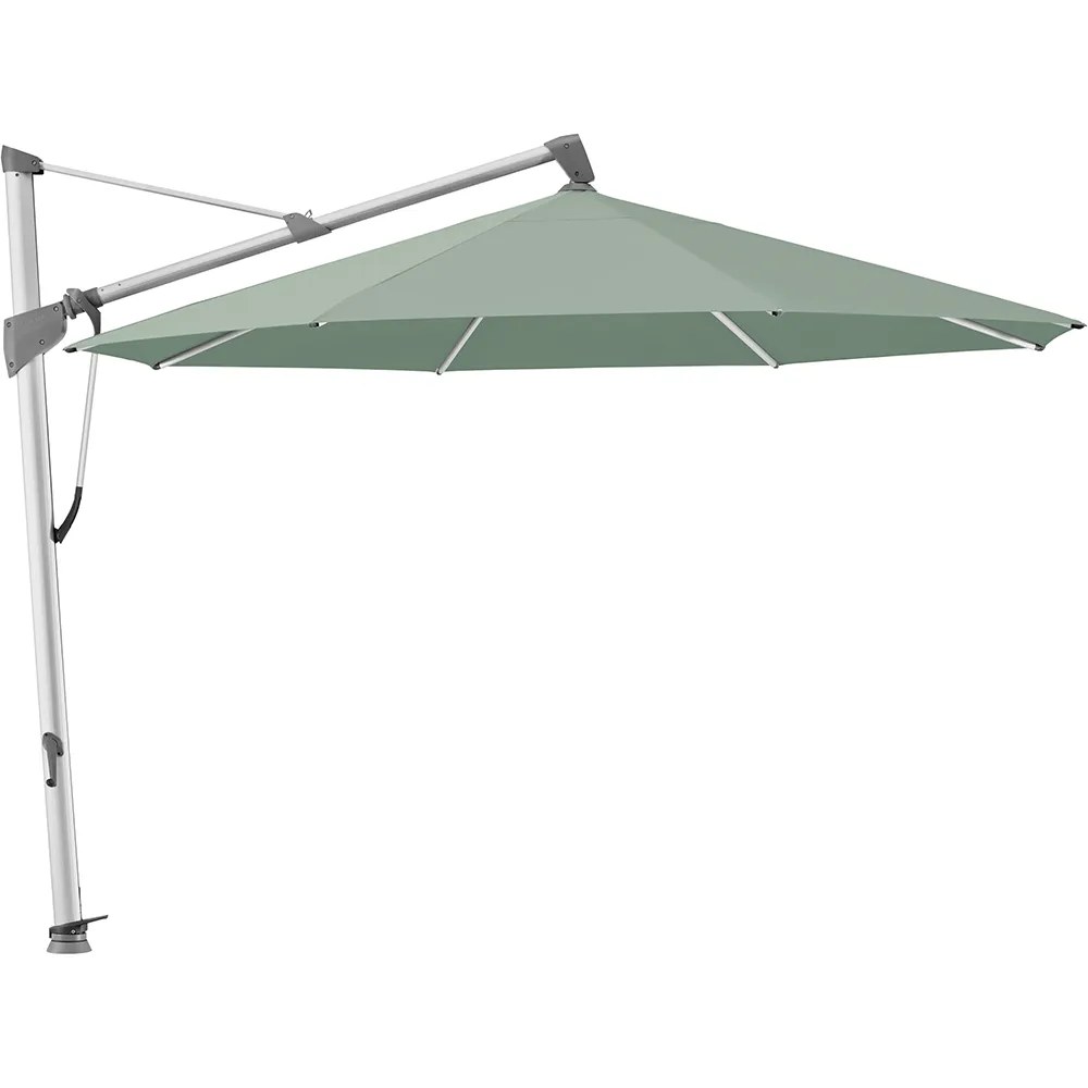 Glatz Sombrano S+ frithængende parasol 350 cm anodiseret aluminium Kat.5 588 Olive