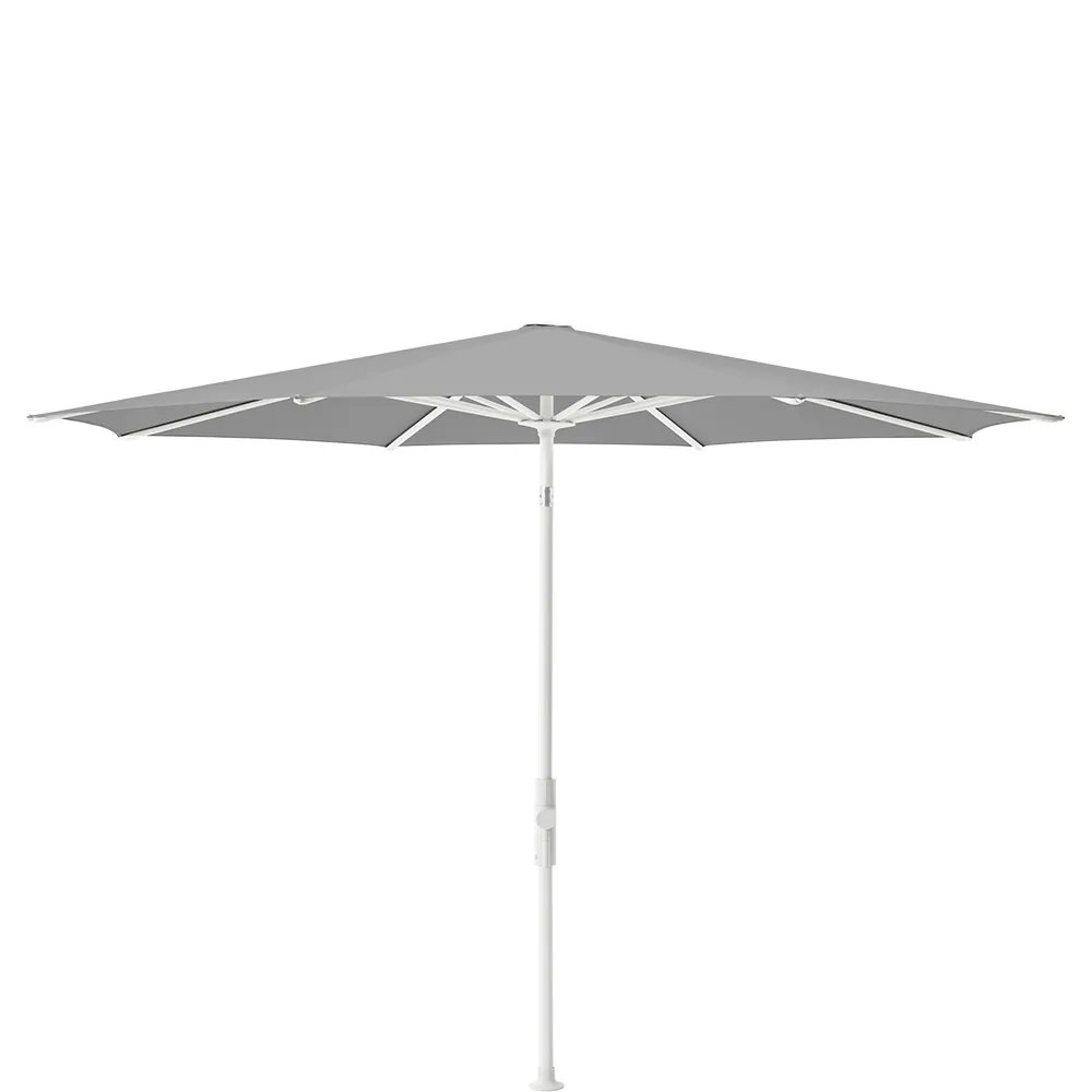 Glatz Twist 330 cm parasol matt white Kat.5 652 Silver