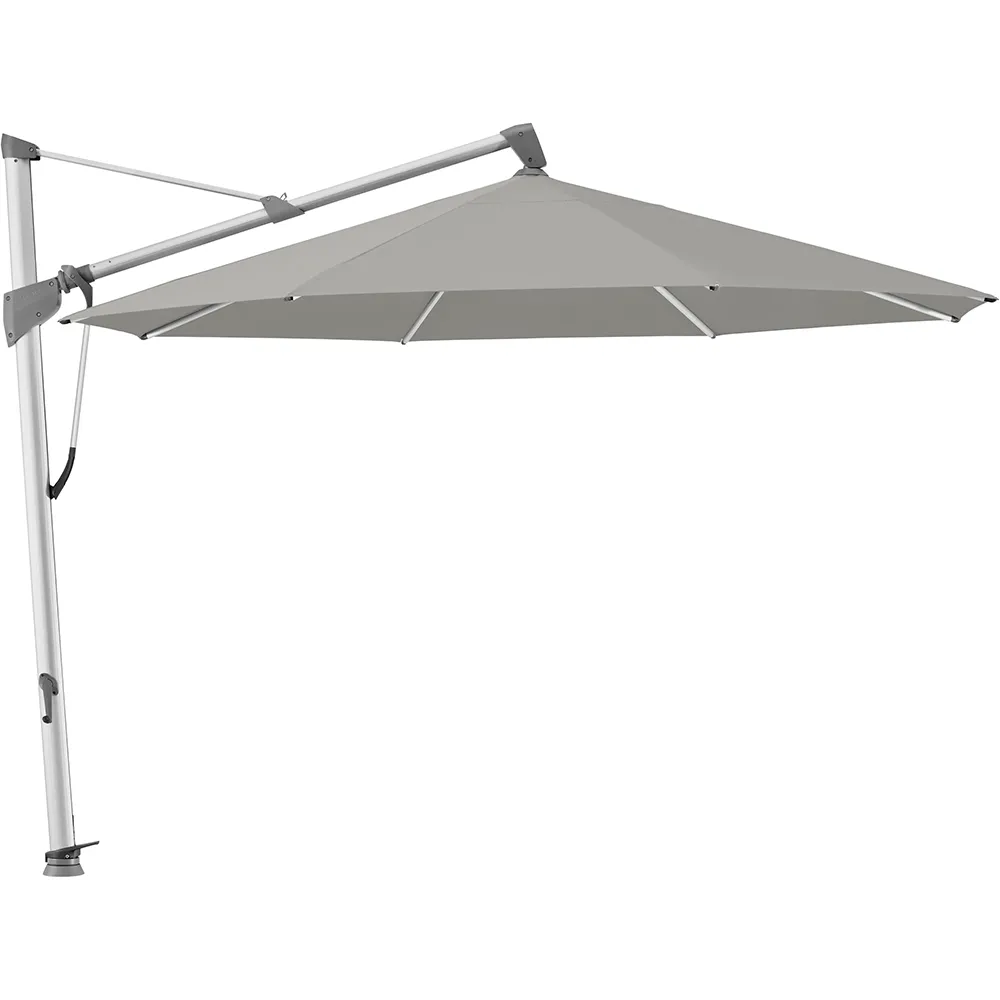 Glatz Sombrano S+ frithængende parasol 350 cm anodiseret aluminium Kat.4 420 Smoke