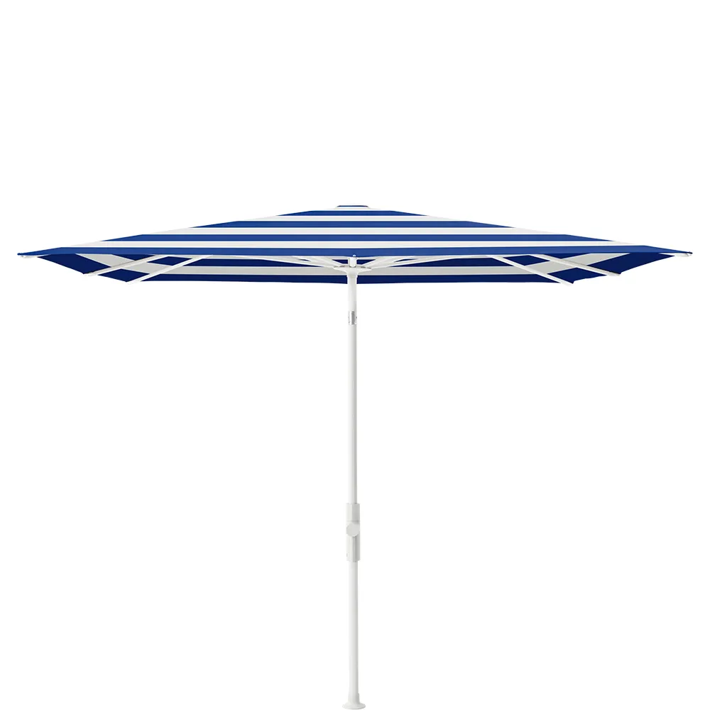 Glatz Twist parasol 240×240 cm matt white Kat.5 602 Blue Stripe