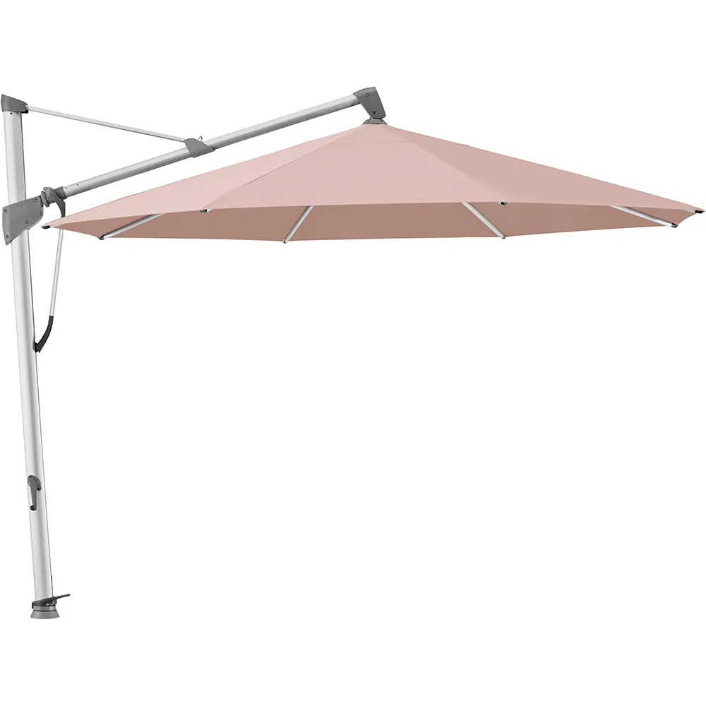 Glatz Sombrano S+ frithængende parasol 400 cm anodiseret aluminium Kat.5 639 Blush