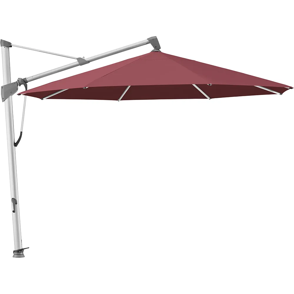 Glatz Sombrano S+ frithængende parasol 350 cm anodiseret aluminium Kat.5 644 Merlot