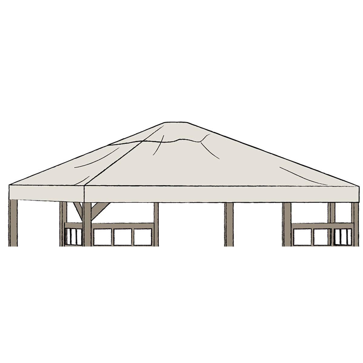 Brafab Tag Pavillon 350×350 cm Beige Brafab