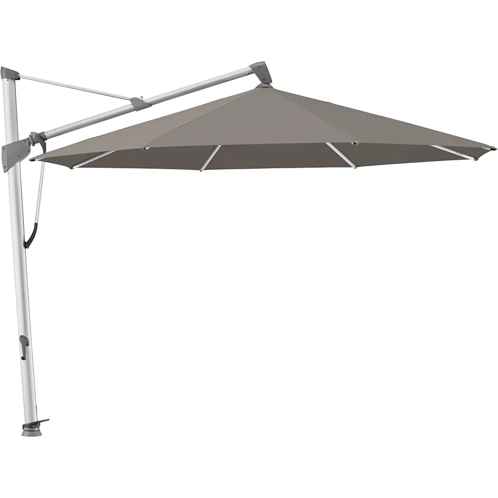 Glatz Sombrano S+ frithængende parasol 400 cm anodiseret aluminium Kat.5 806 Forge