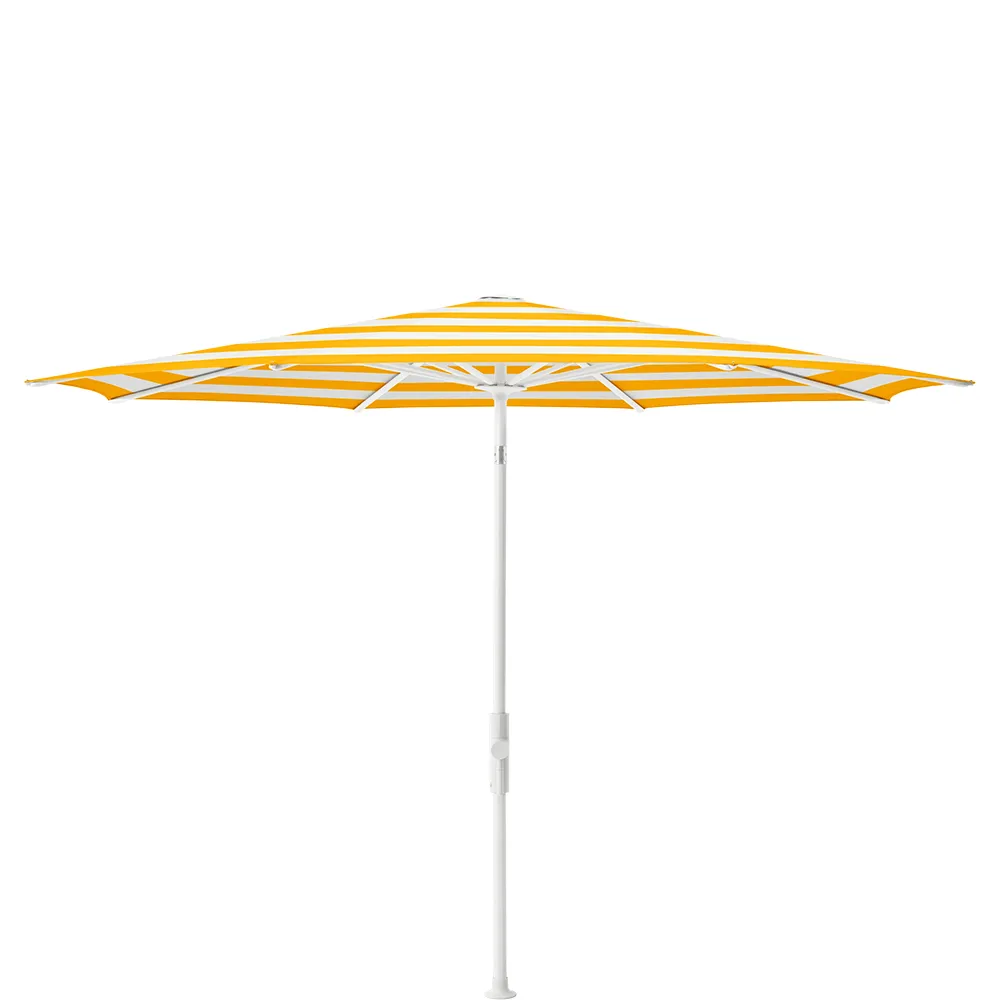 Glatz Twist 300 cm parasol matt white Kat.5 624 Yellow Stripe