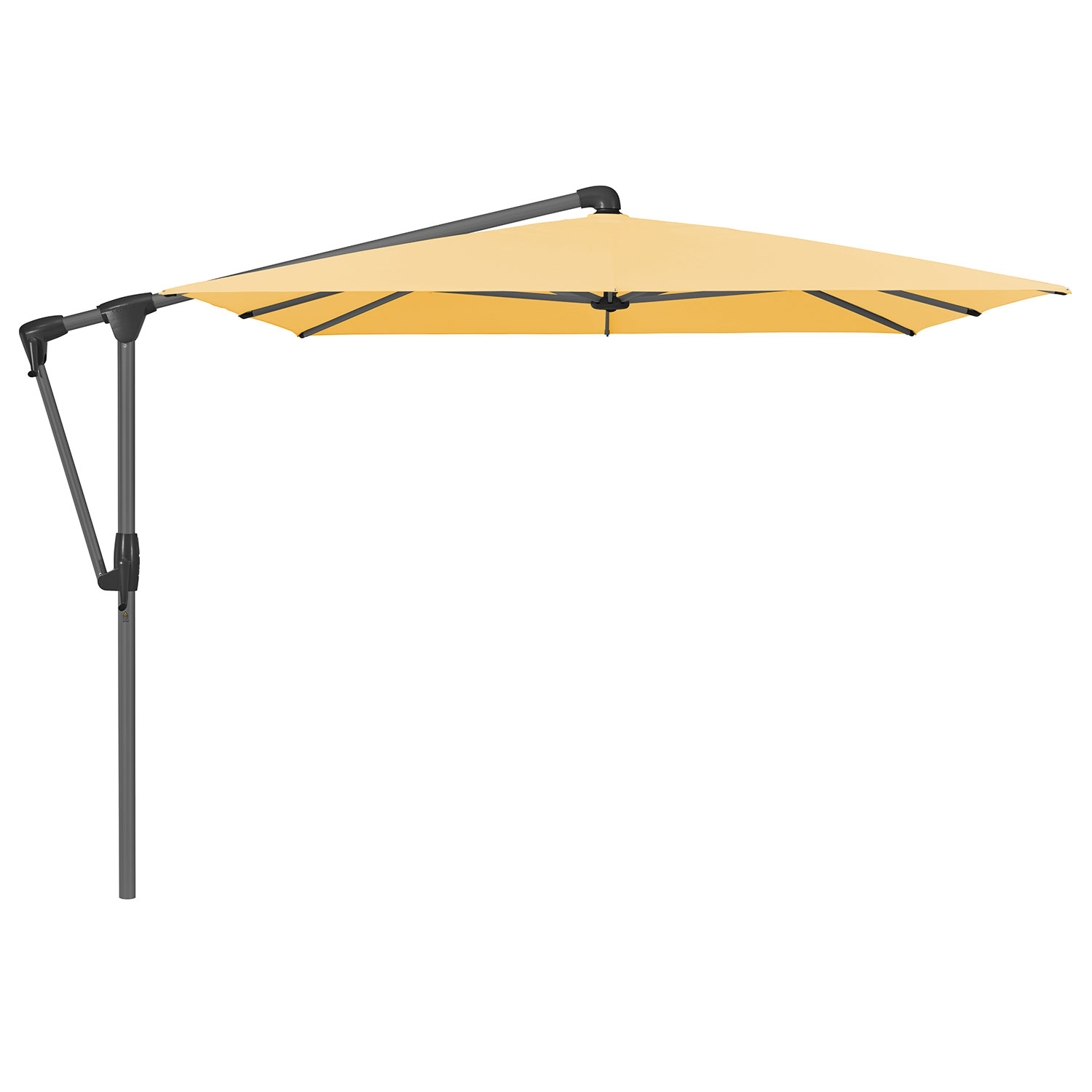 Glatz Sunwing Casa Frithængende Parasol 300×240 cm Kat.4 Antracit Alu/438 Straw Glatz