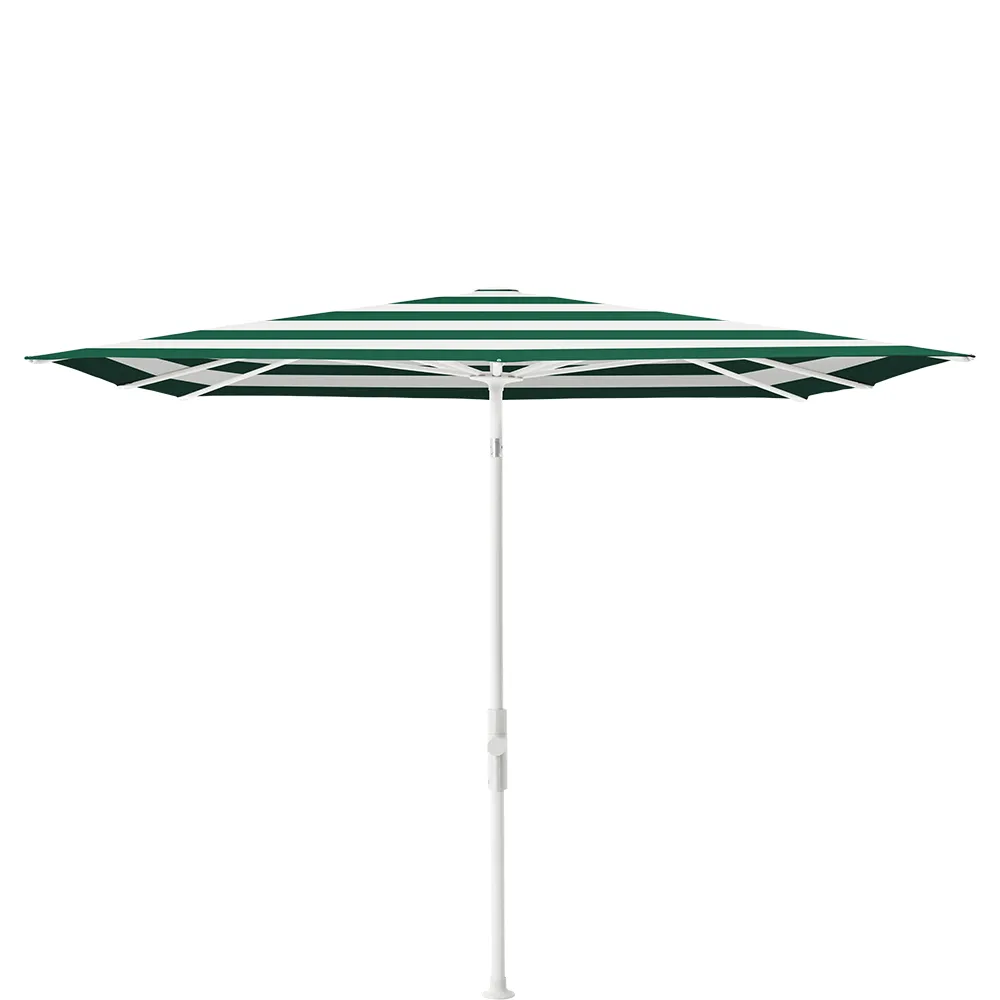 Glatz Twist parasol 240×240 cm matt white Kat.5 589 Green Stripe