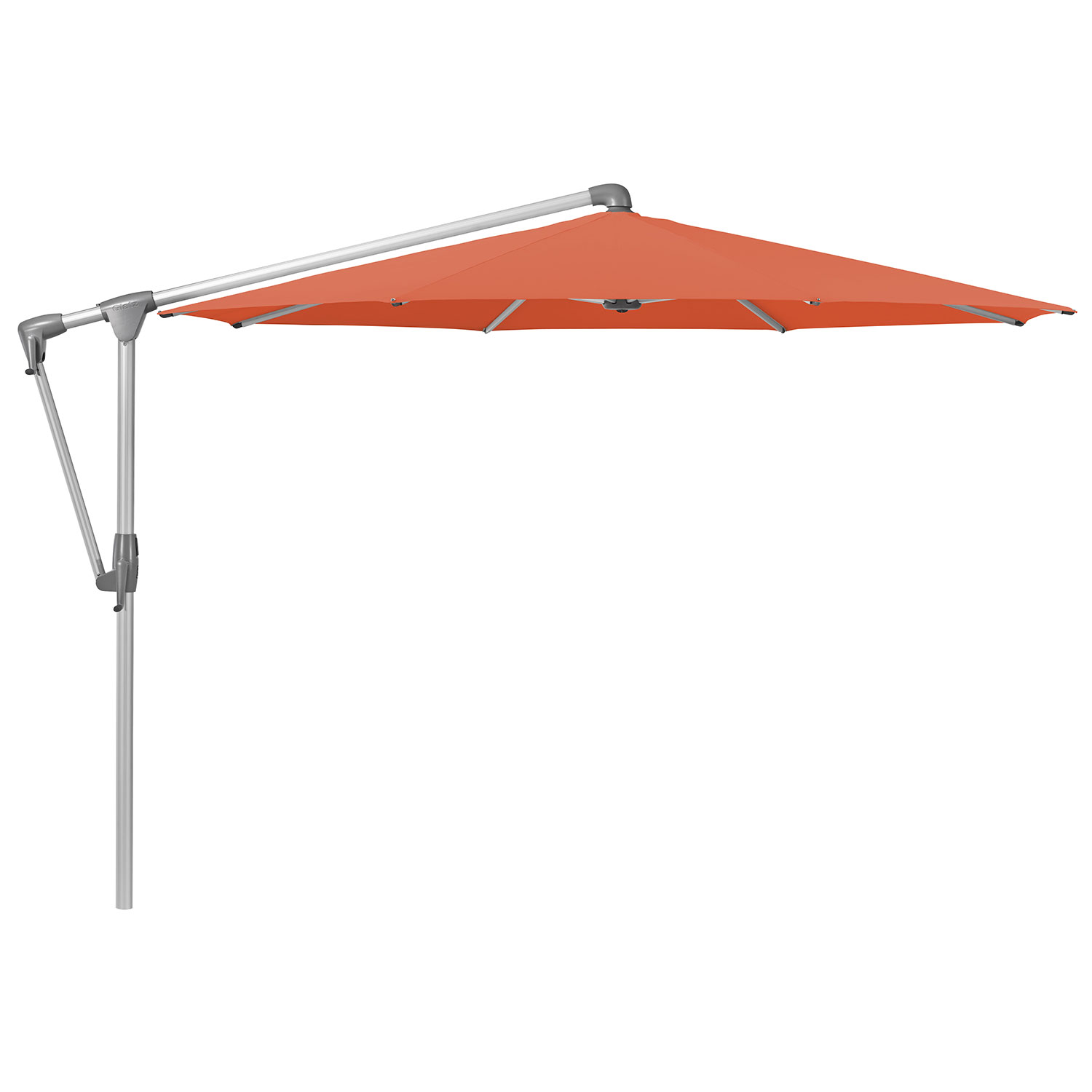 Glatz Sunwing Casa Frithængende Parasol 300 cm Kat.5 Anodiseret Alu/660 Papaya Glatz