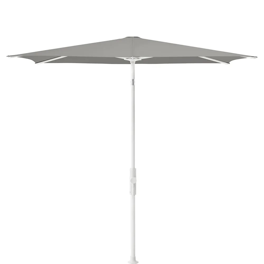 Glatz Twist parasol 210×150 cm matt white Kat.4 420 Smoke