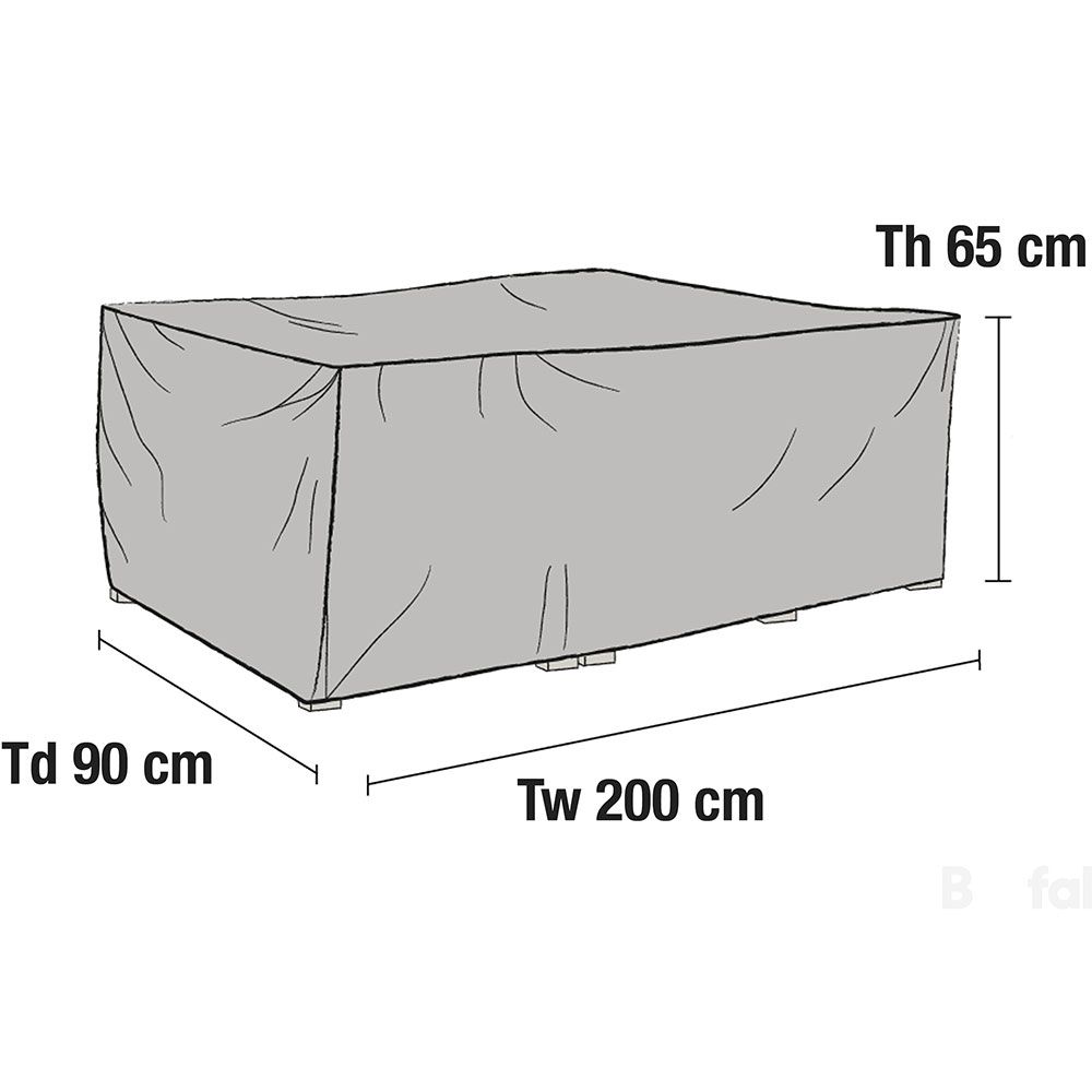 Brafab Møbelovertræk 90×200 cm Højde 65 cm Grå Brafab