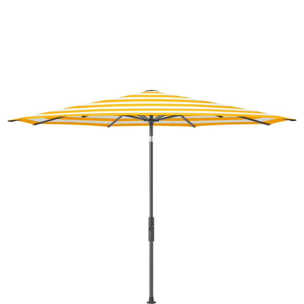 Glatz Twist parasol 330 cm anthracite Kat.5 624 Yellow Stripe