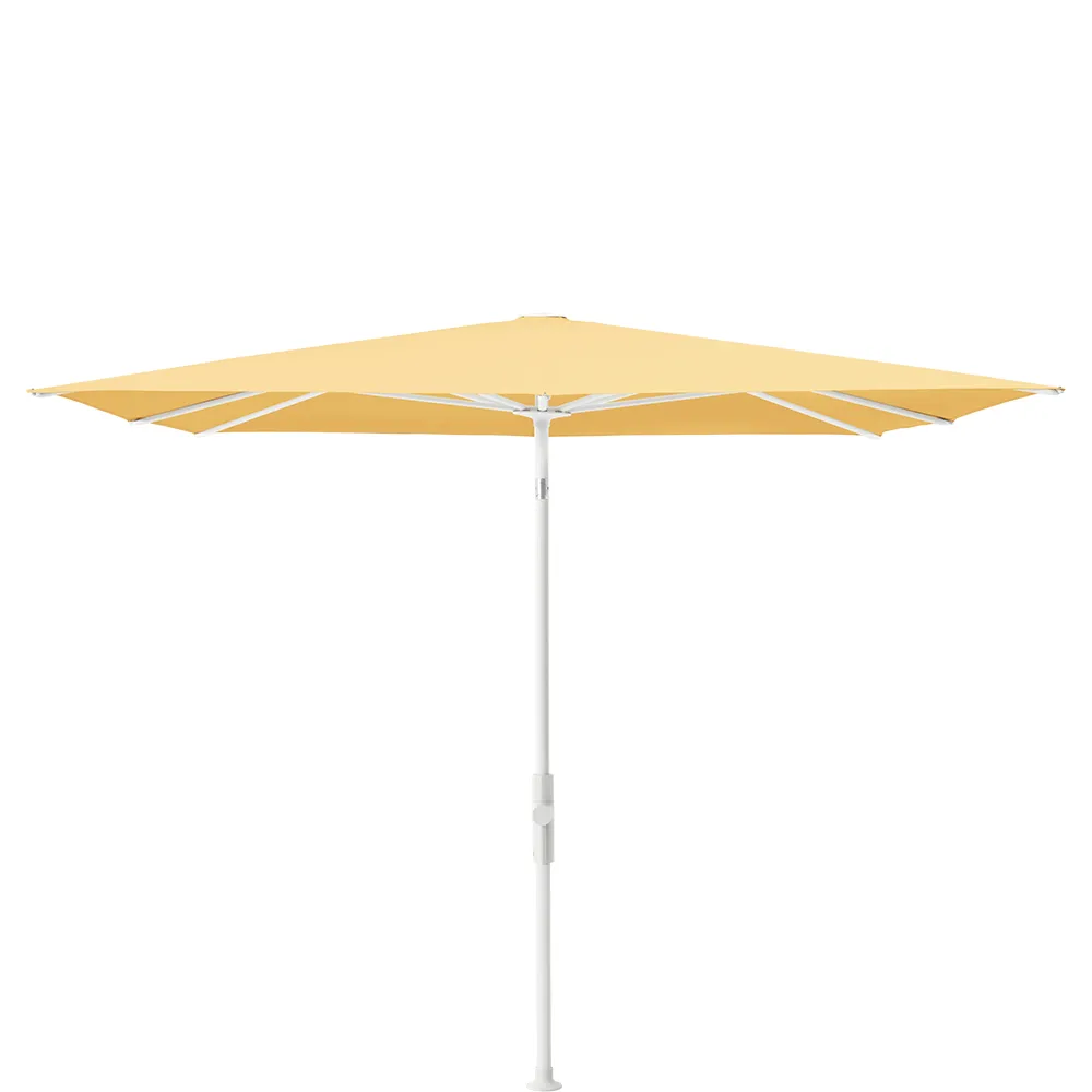 Glatz Twist parasol 240×240 cm matt white Kat.4 438 Straw