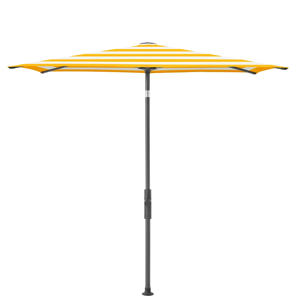 Glatz Twist parasol 210×150 cm anthracite Kat.5 624 Yellow Stripe