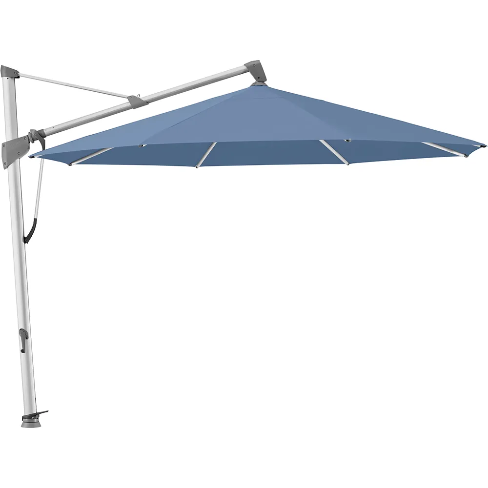 Glatz Sombrano S+ frithængende parasol 400 cm anodiseret aluminium Kat.4 418 Cobalt