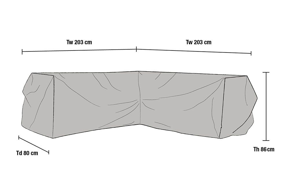 Brafab Hjørnesofa Overtræk 203×203 cm Grå Brafab