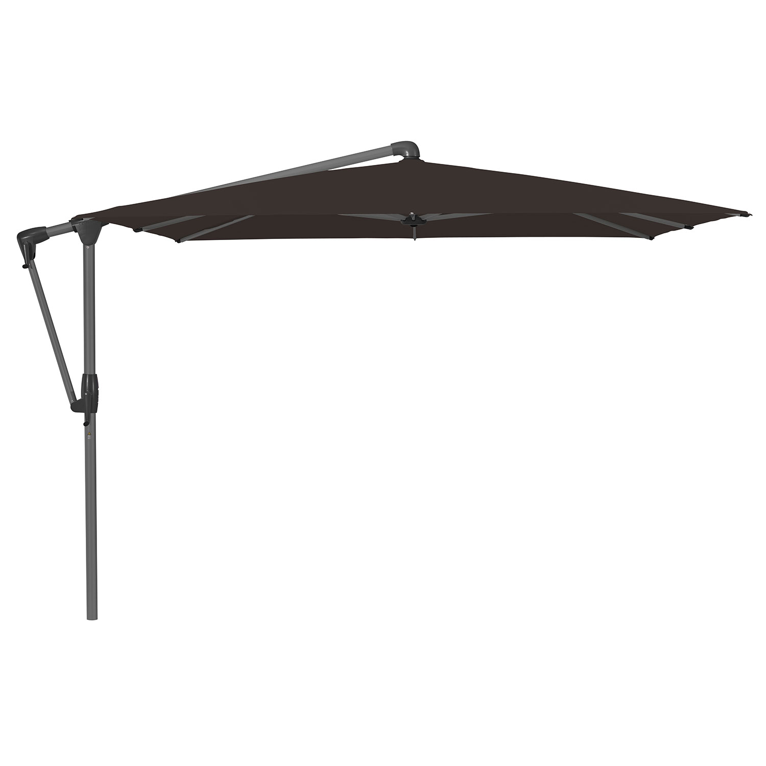 Glatz Sunwing Casa Frithængende Parasol 270×270 cm Kat.5 Antracit Alu/615 Black Glatz