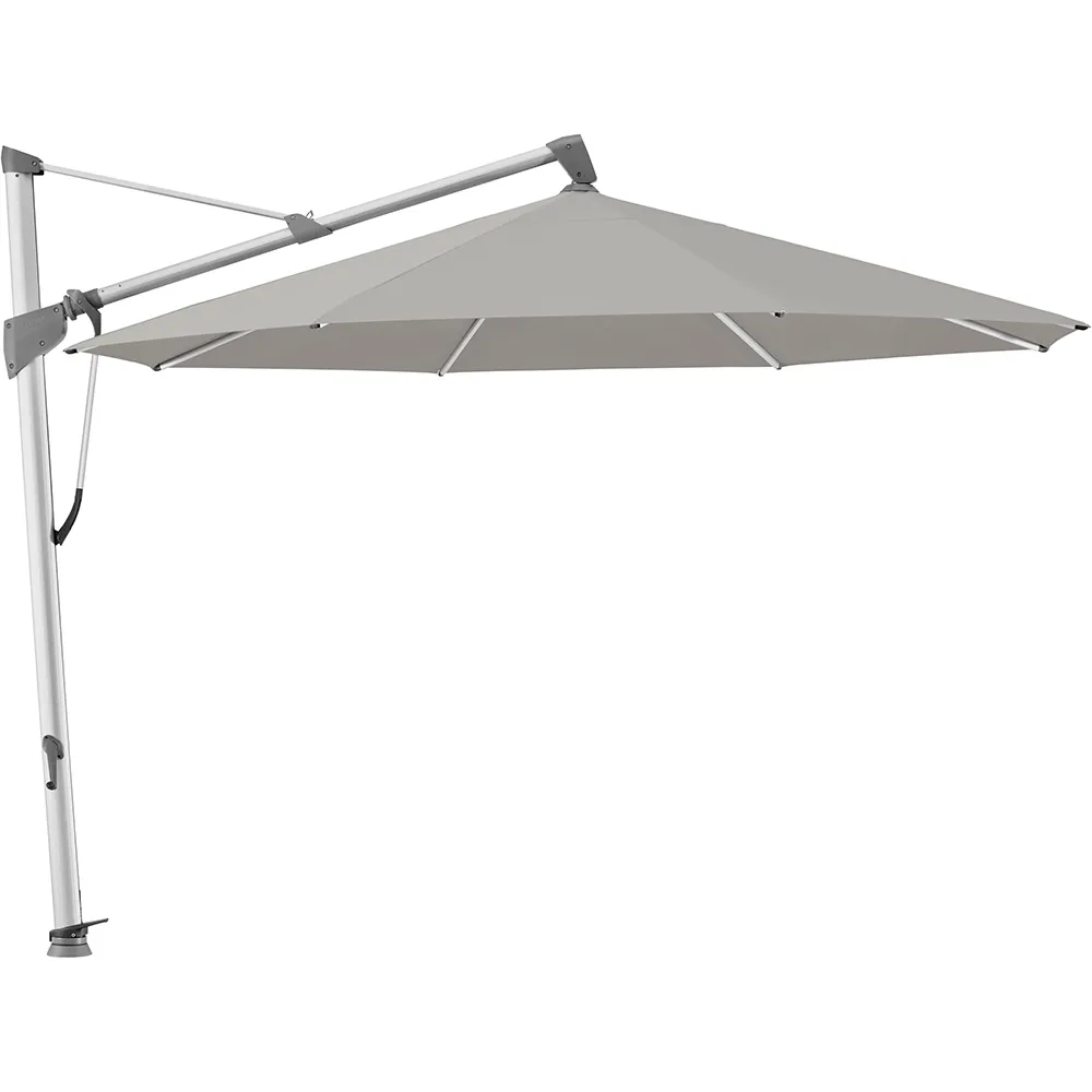 Glatz Sombrano S+ frithængende parasol 350 cm anodiseret aluminium Kat.5 558 Steel