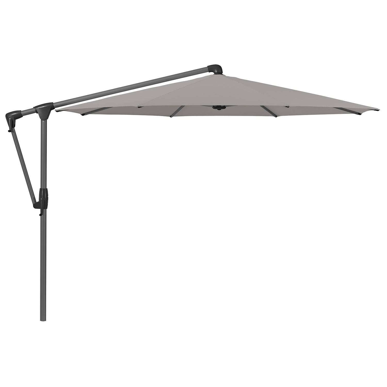 Glatz Sunwing Casa Frithængende Parasol 330 cm Kat.5 Antracit Alu/652 Silver Glatz