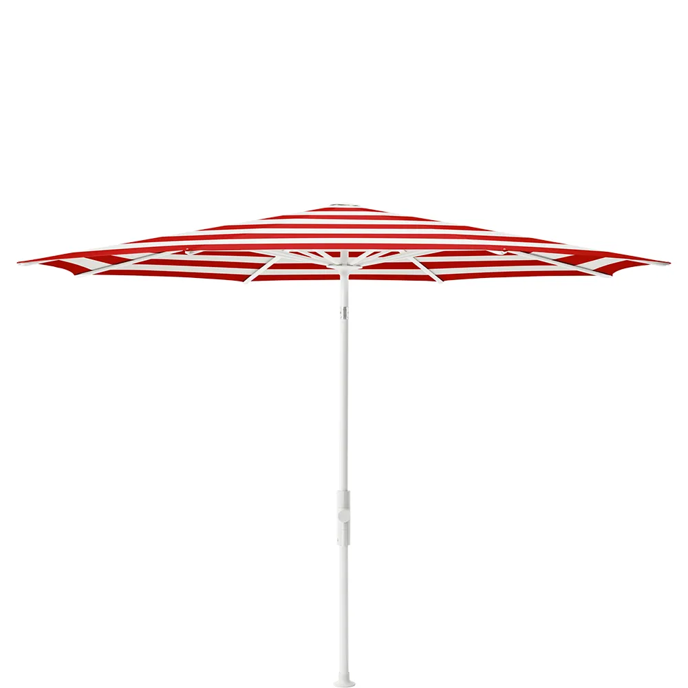 Glatz Twist 330 cm parasol matt white Kat.5 800 Red Stripe