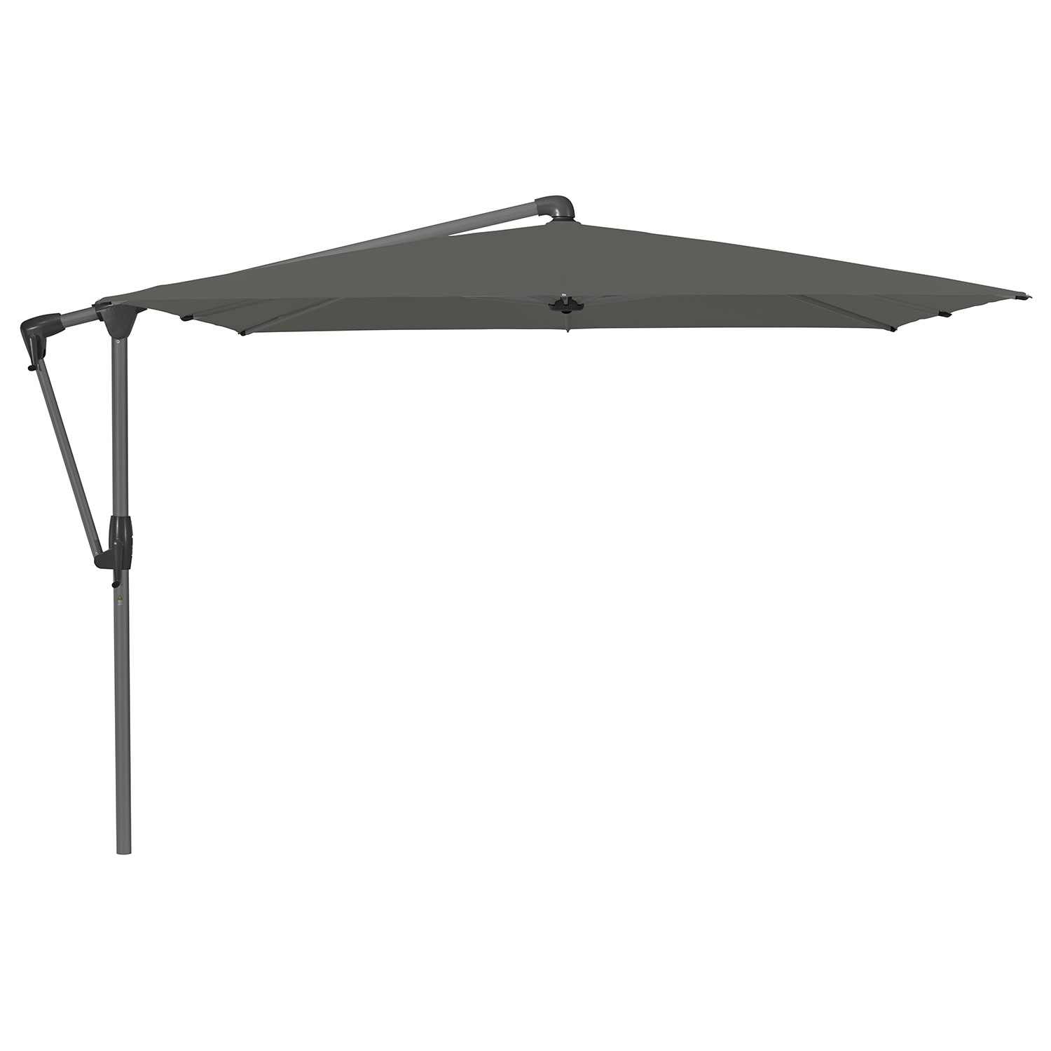 Glatz Sunwing Casa Frithængende Parasol 270×270 cm Kat.5 Antracit Alu/502 Thunder Glatz