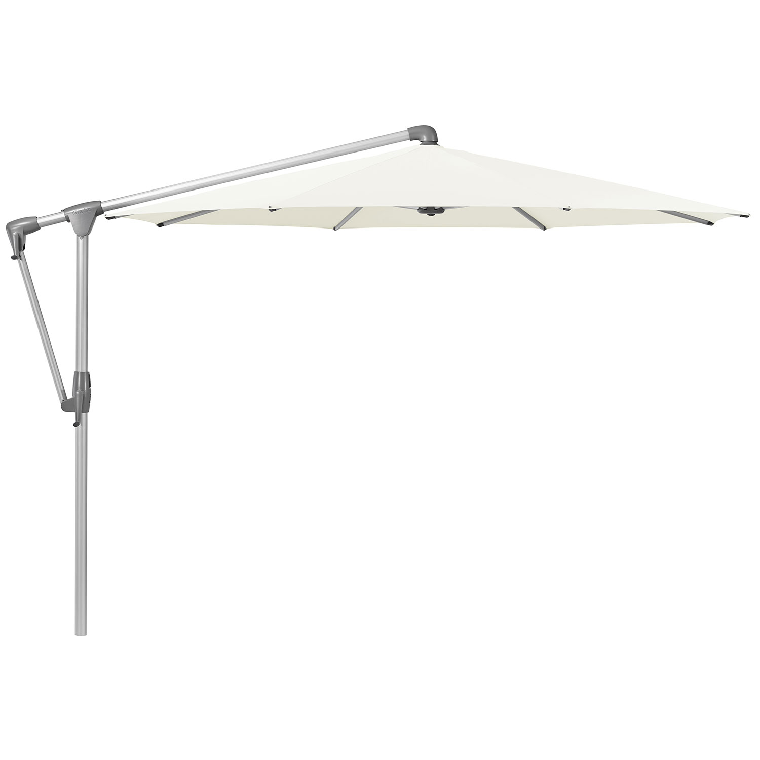 Glatz Sunwing Casa Frithængende Parasol 330 cm Kat.5 Anodiseret Alu/510 White Glatz