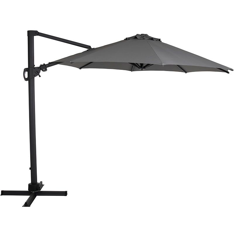 Brafab Varallo Frithængende Parasol 300 cm Grå/Grå Brafab