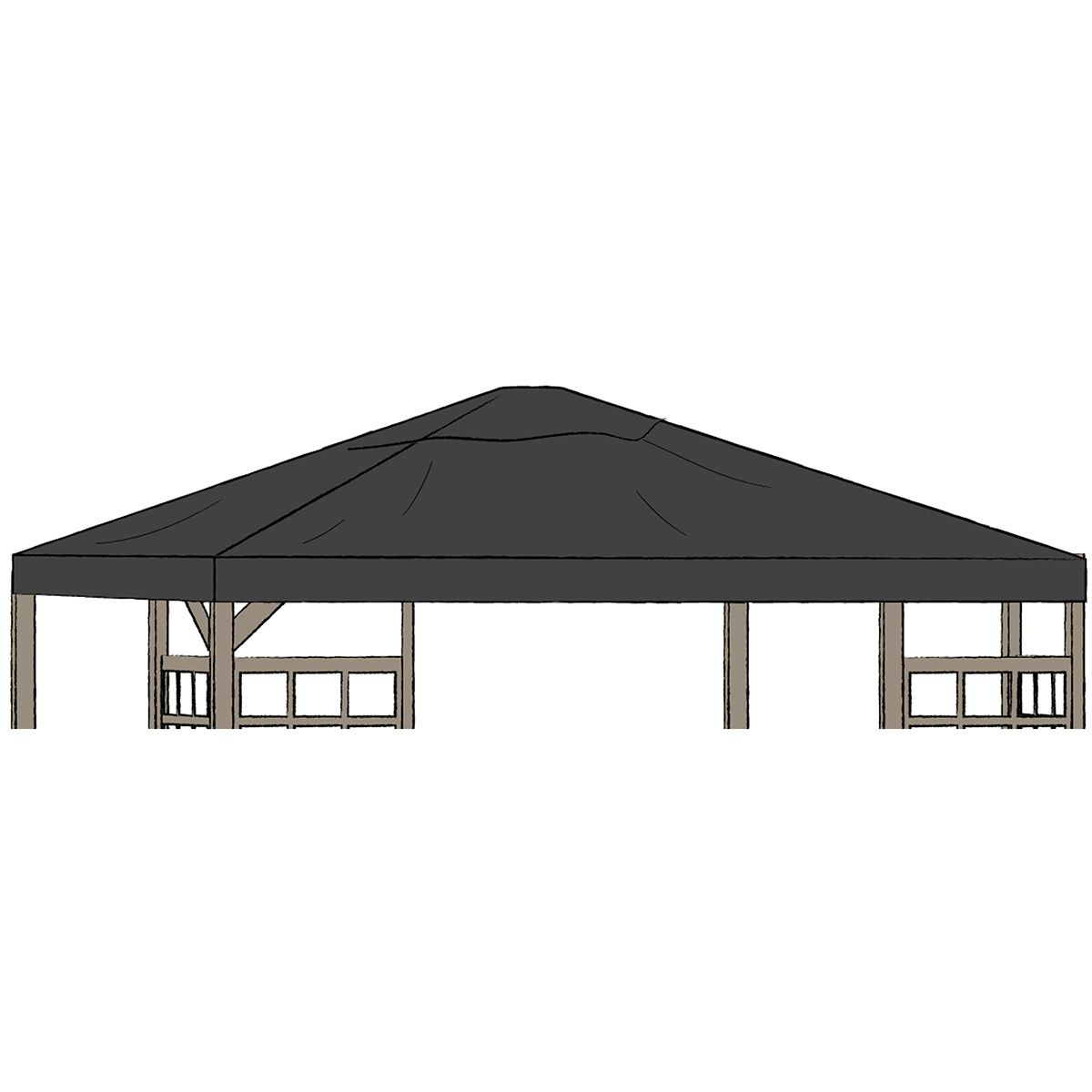 Brafab Tag Pavillon 300×400 cm Sort Brafab