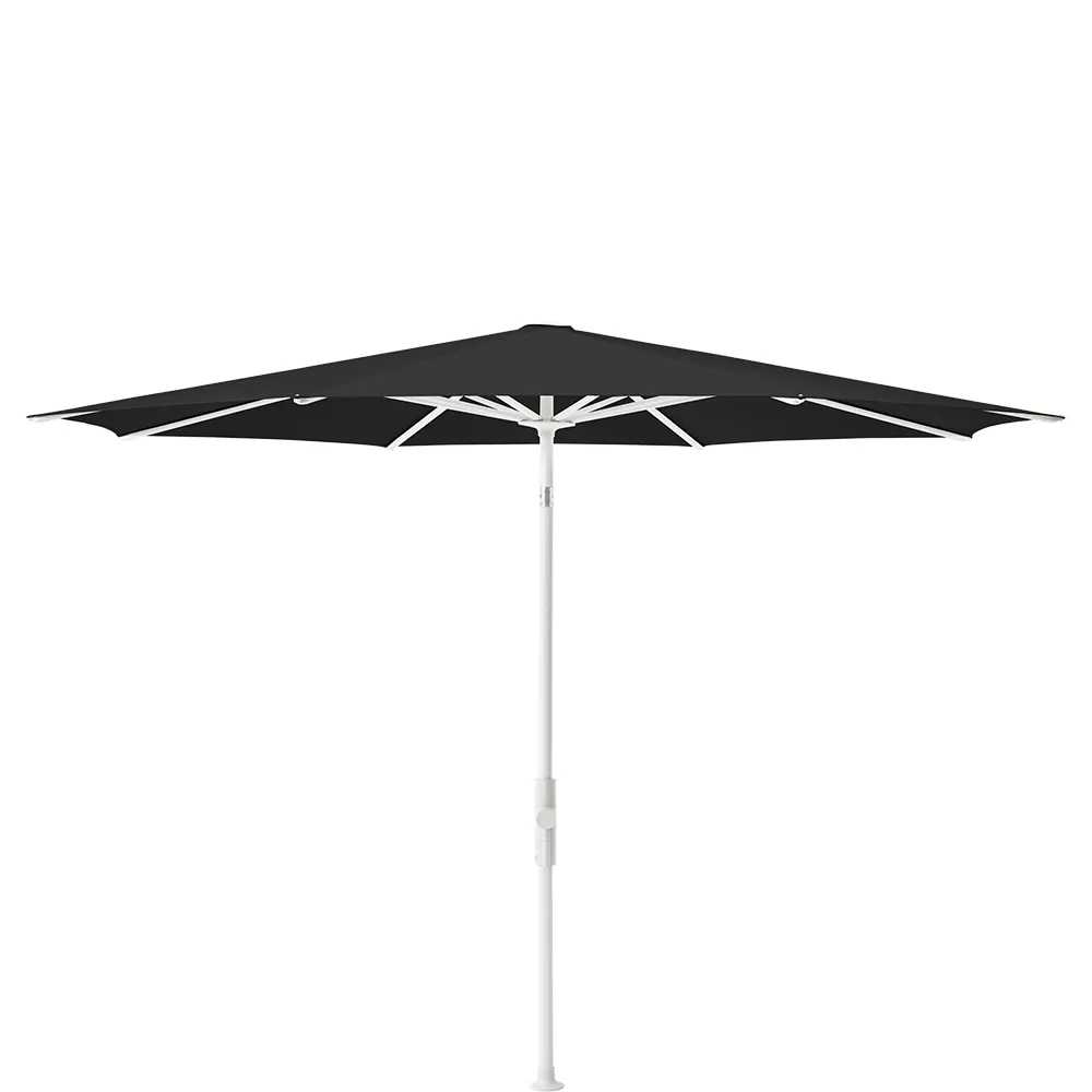 Glatz Twist 330 cm parasol matt white Kat.4 408 Black