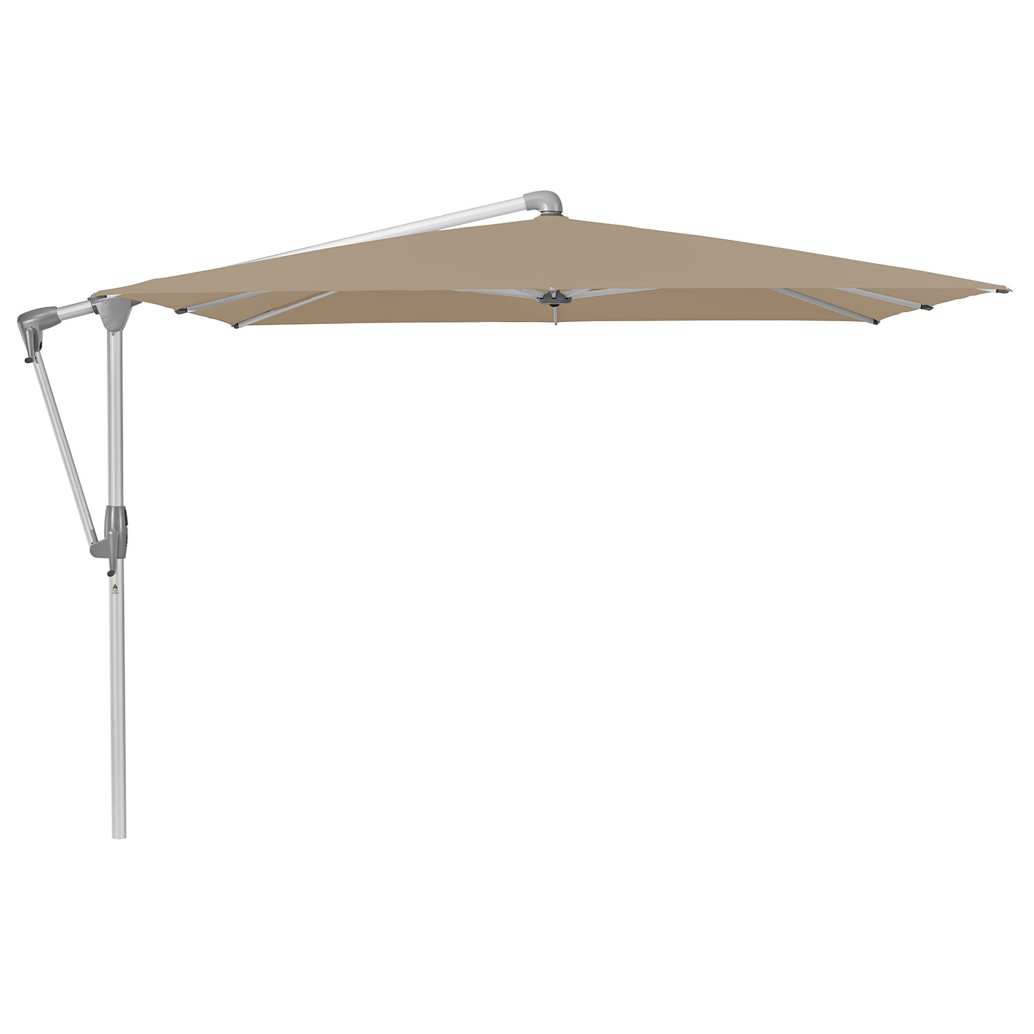 Glatz Sunwing Casa Frithængende Parasol 300×240 cm Kat.5 Anodiseret Alu/650 Camel Glatz