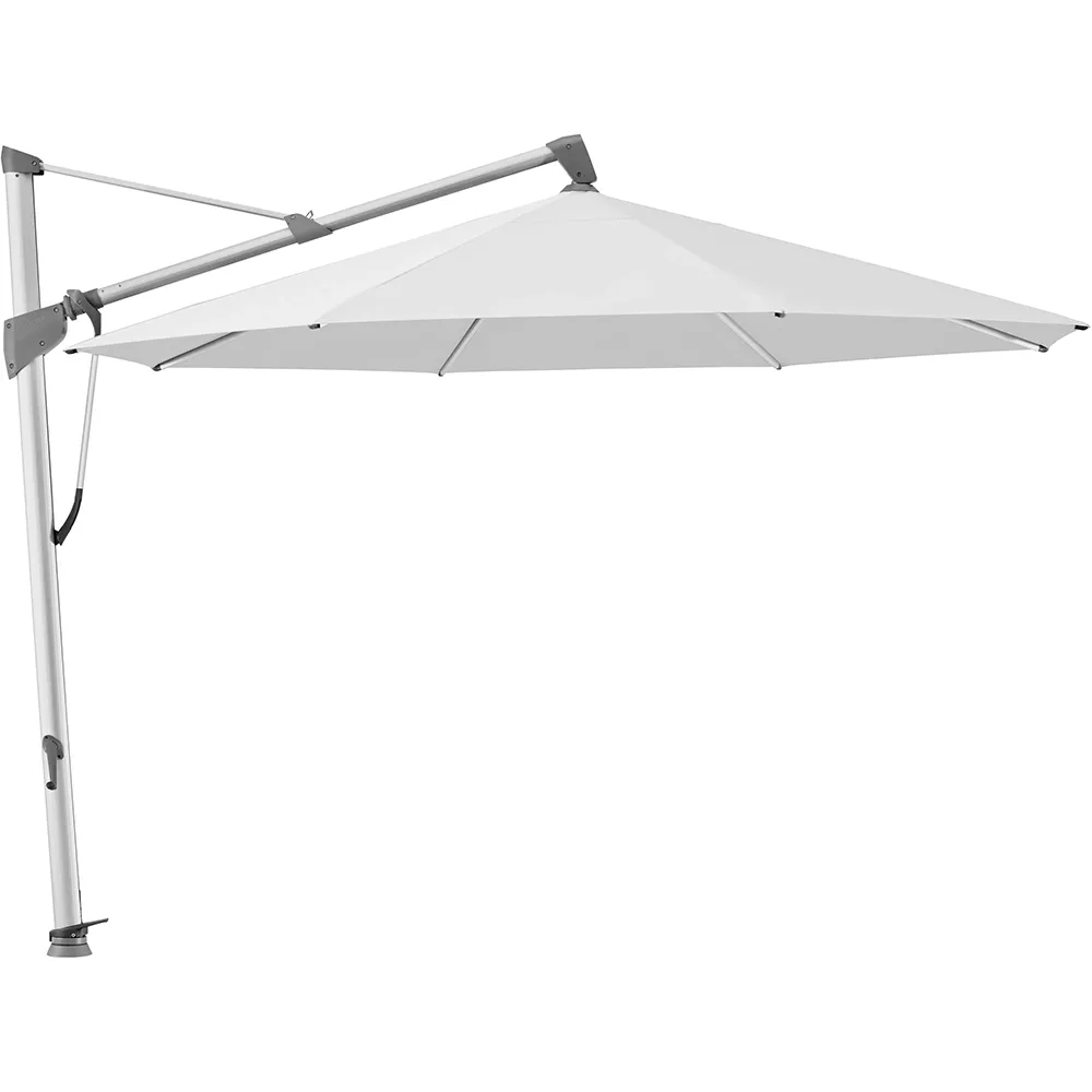 Glatz Sombrano S+ frithængende parasol 400 cm anodiseret aluminium Kat.5 550 Cement