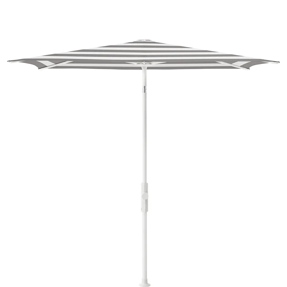 Glatz Twist parasol 250×200 cm matt white Kat.5 570 Steel Stripe