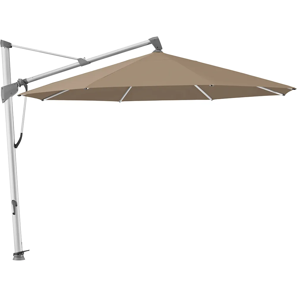 Glatz Sombrano S+ frithængende parasol 350 cm anodiseret aluminium Kat.5 805 Walnut