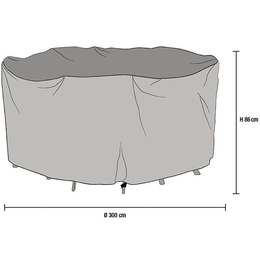 Brafab Møbelovertræk Rundt 300 cm Grå Brafab