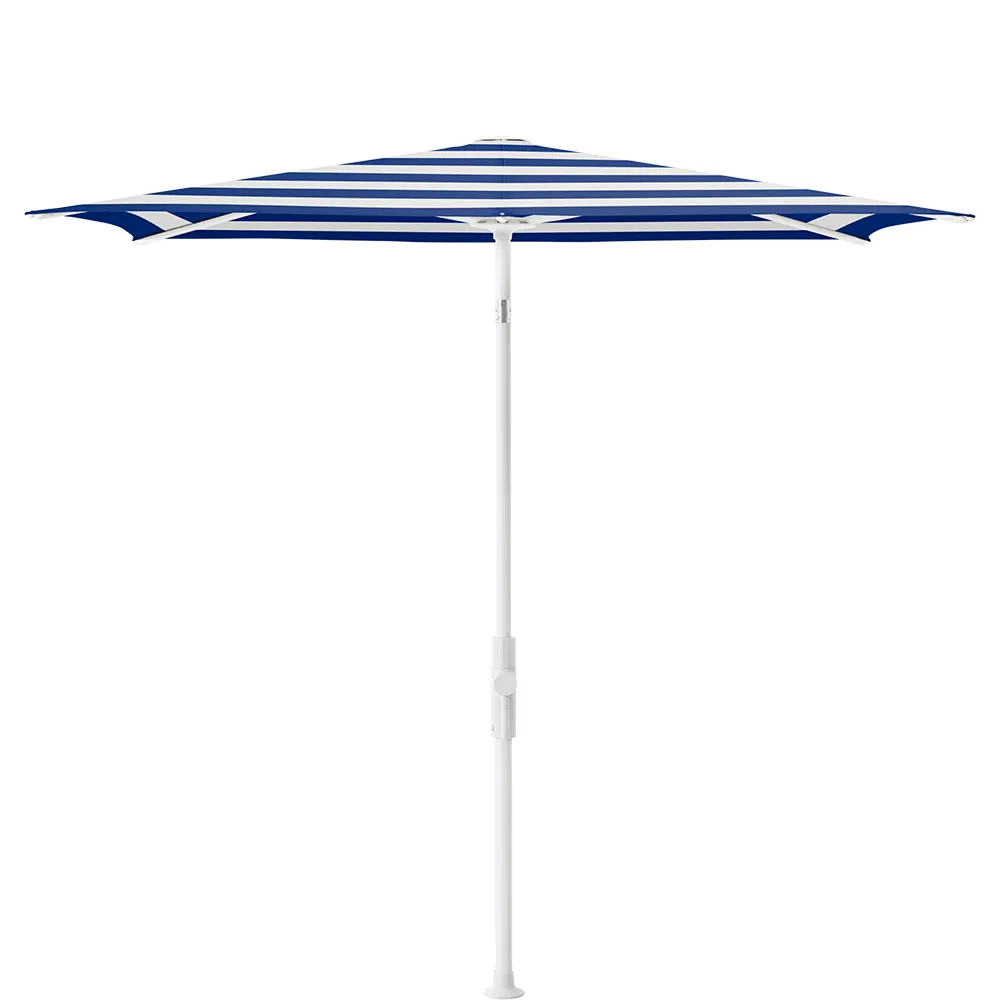 Glatz Twist parasol 250×200 cm matt white Kat.5 602 Blue Stripe