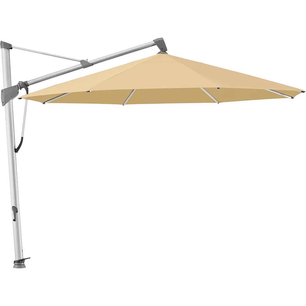 Glatz Sombrano S+ frithængende parasol 350 cm anodiseret aluminium Kat.5 604 Cereal