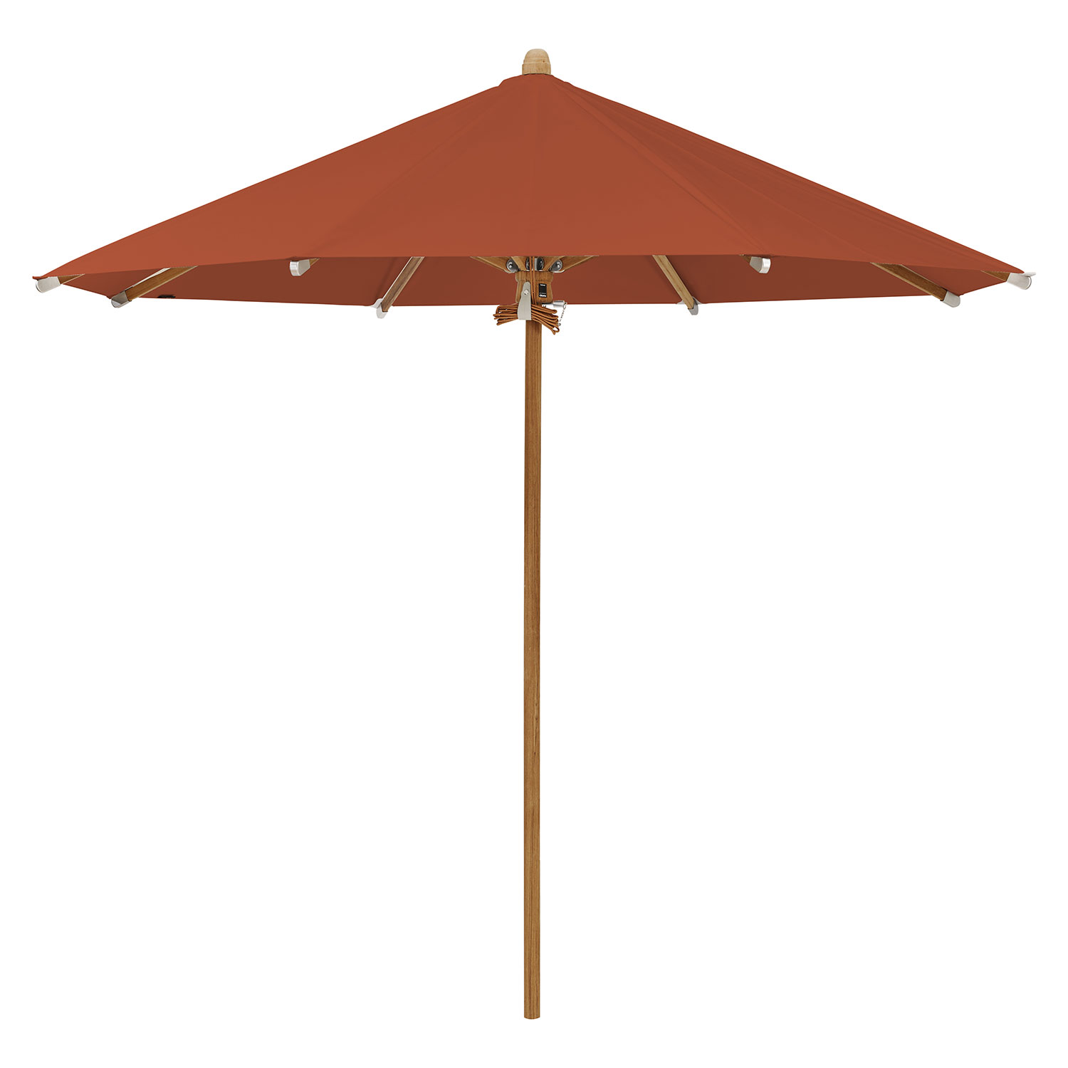 Glatz Teakwood Parasol 300 cm Kat.5 513 Fire Red Glatz