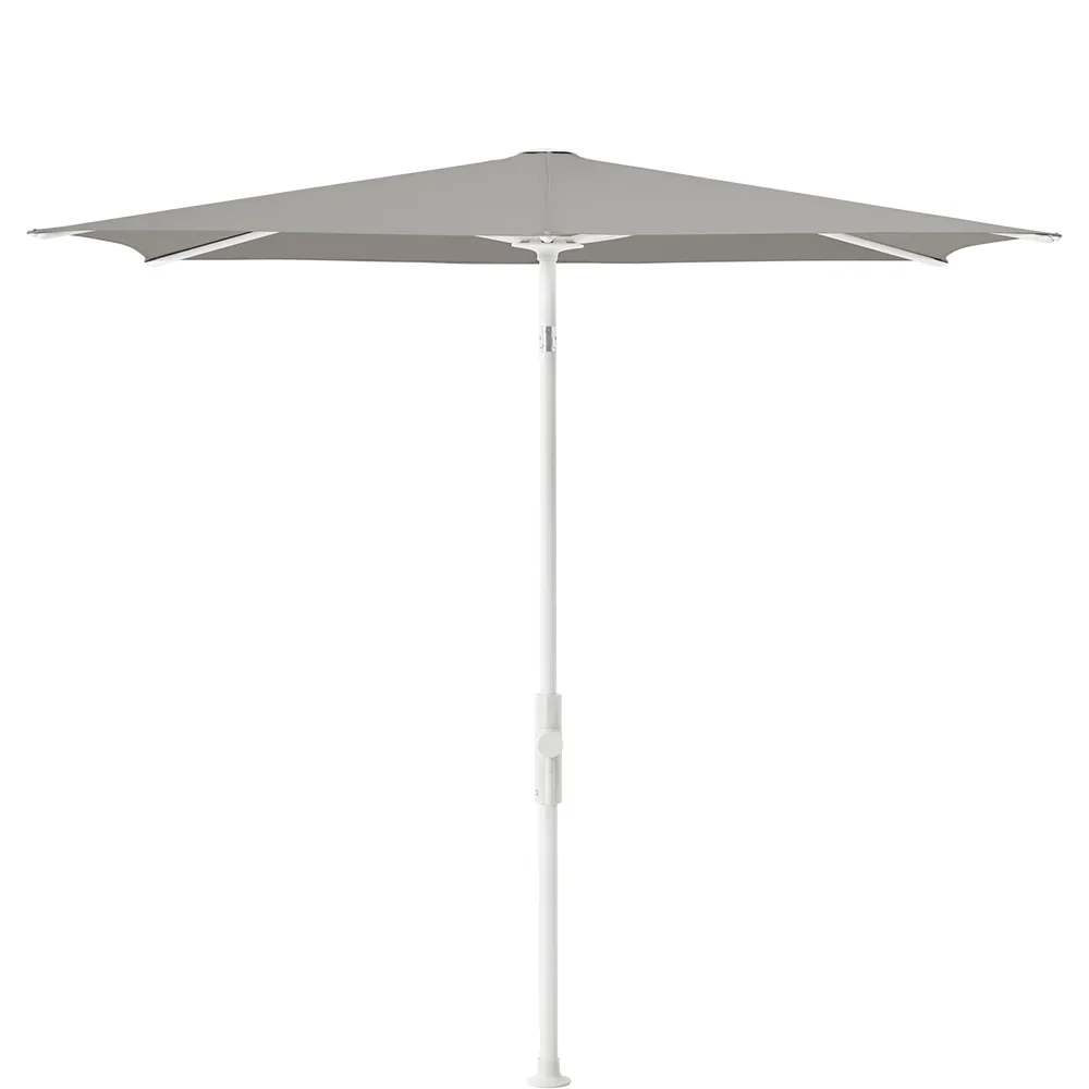 Glatz Twist parasol 210×150 cm matt white Kat.5 558 Steel