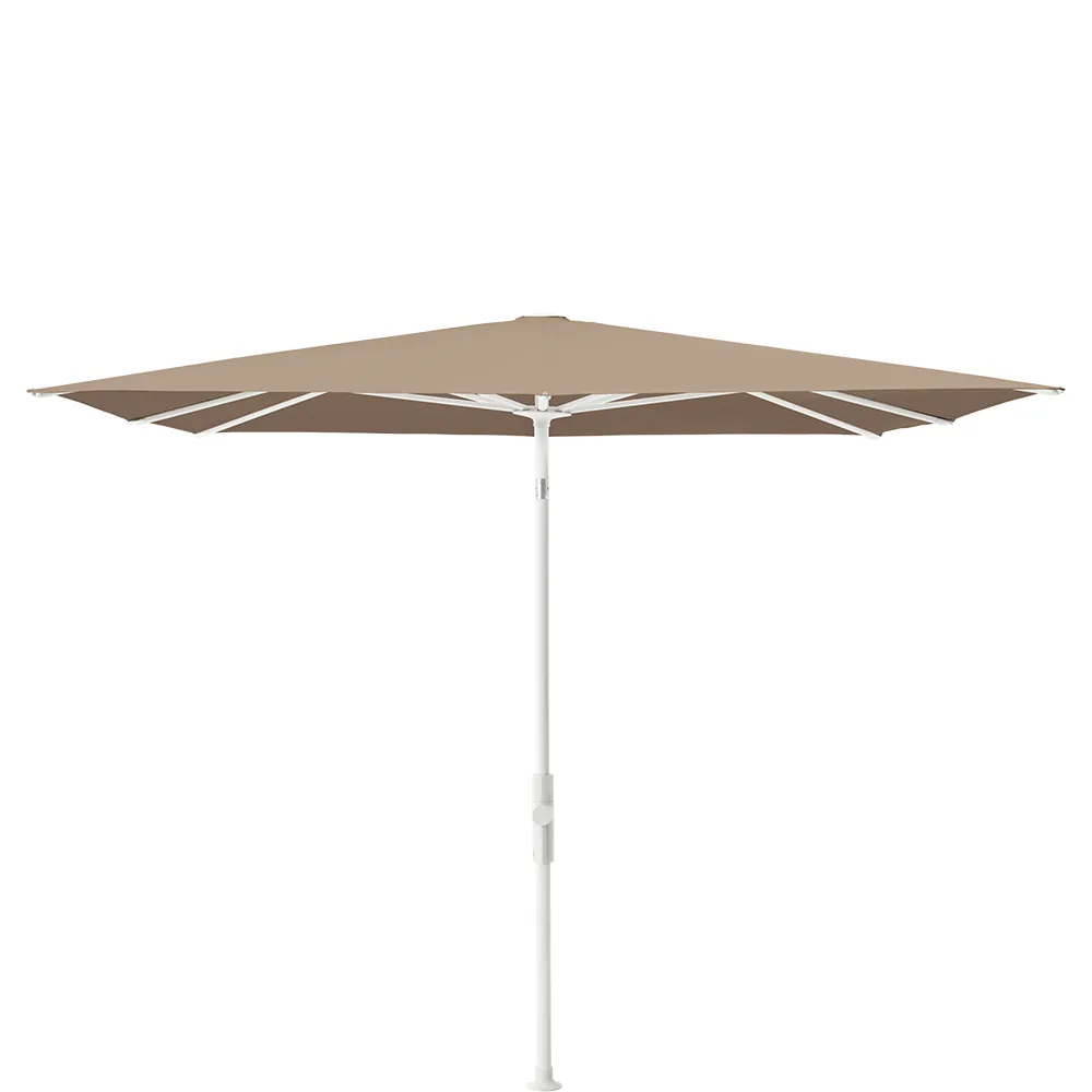 Glatz Twist parasol 240×240 cm matt white Kat.5 650 Camel