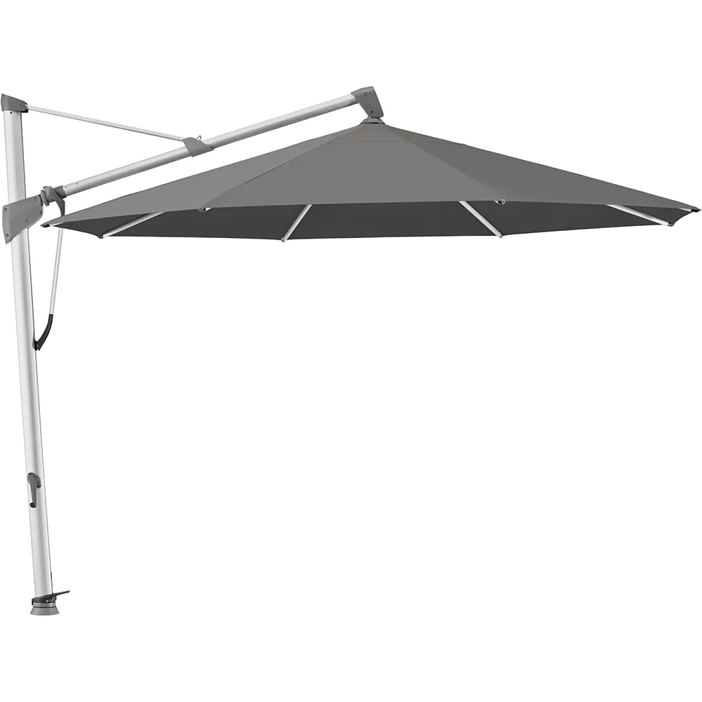 Glatz Sombrano S+ frithængende parasol 350 cm anodiseret aluminium Kat.5 807 Lava