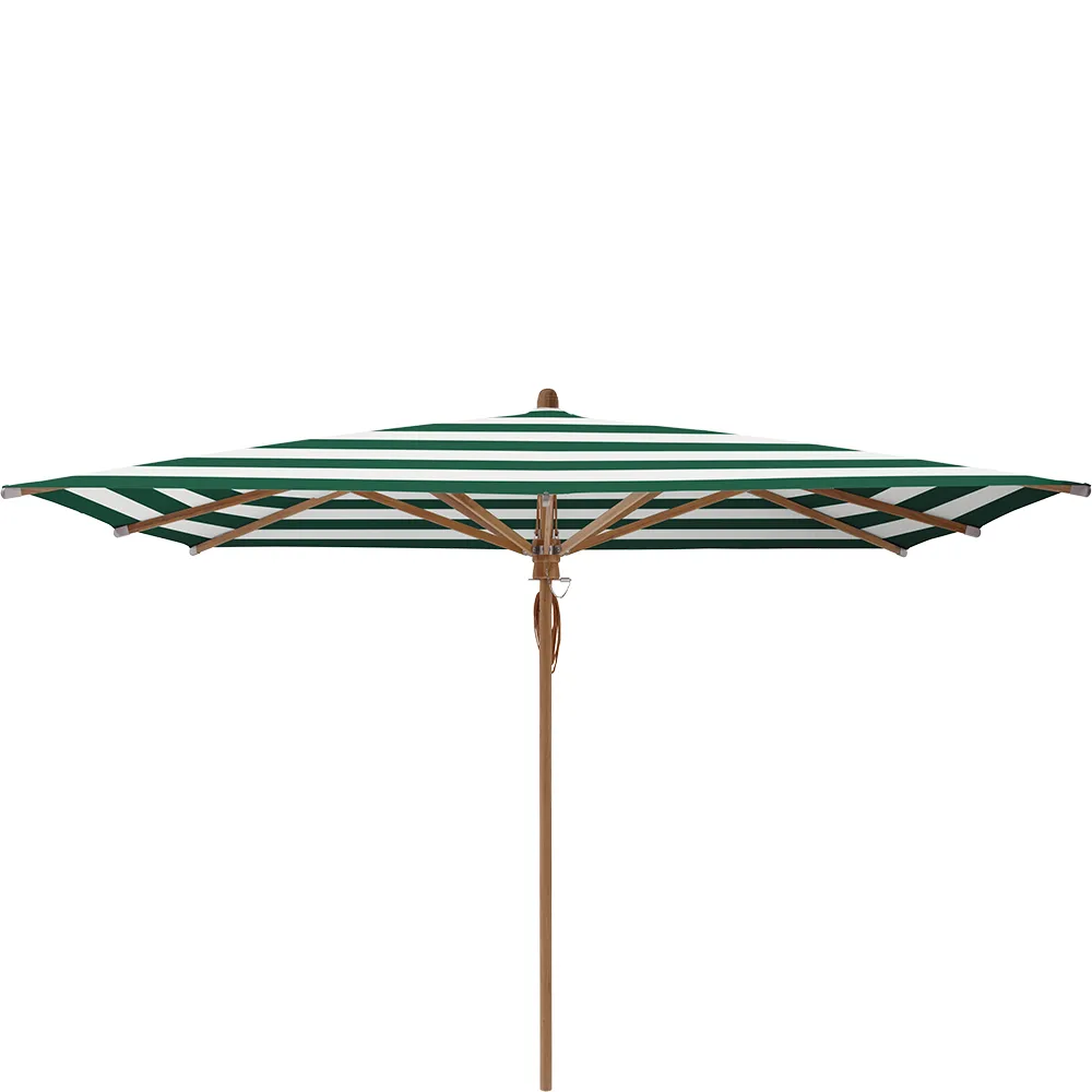 Glatz Teakwood parasoll 330×330 cm Kat.5 589 Green Stripe